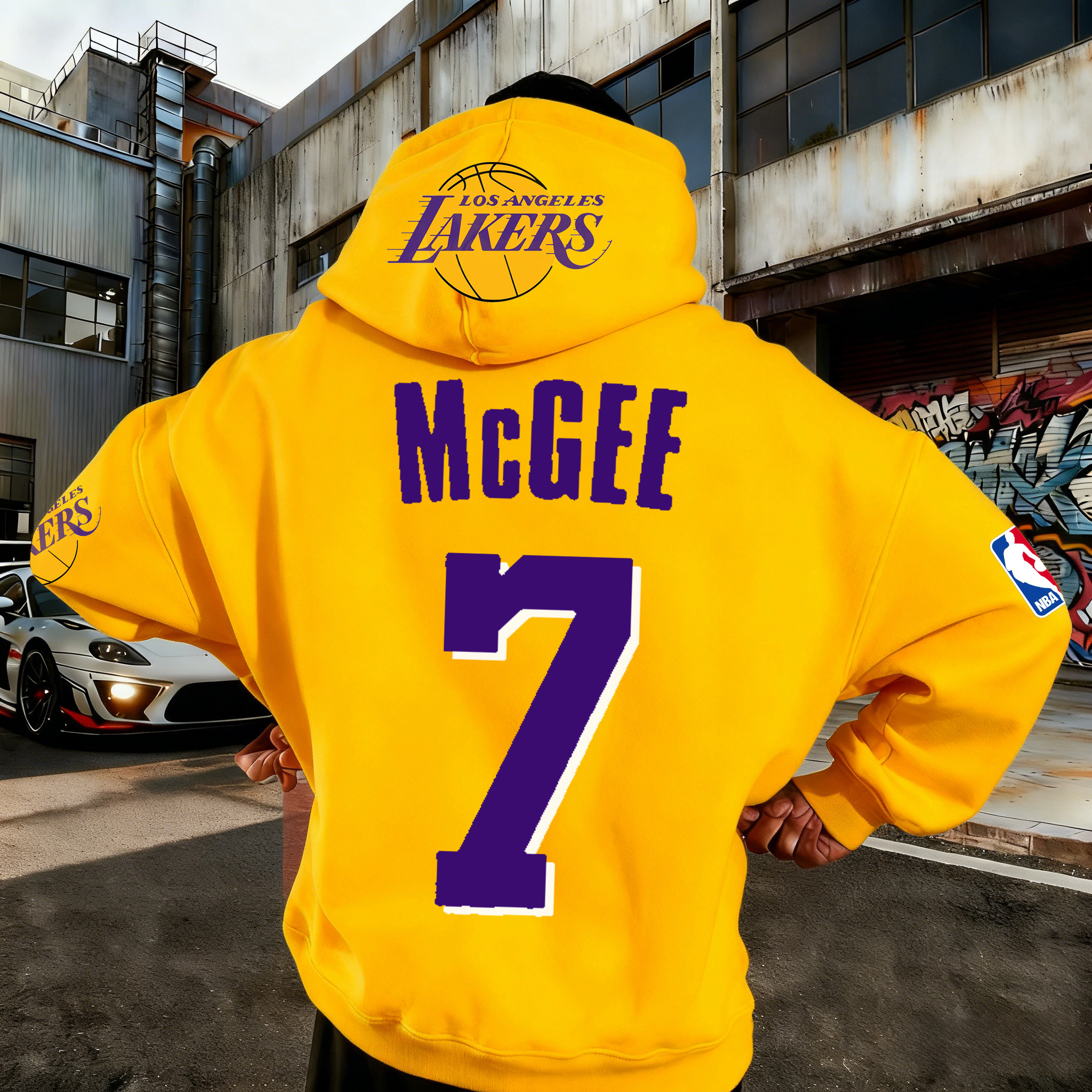Unisex Sporty NBA McGee Number 7 Hoodie