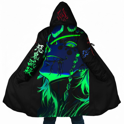 Breath of the Night: Demon Slayer Graphic Hooded Cape