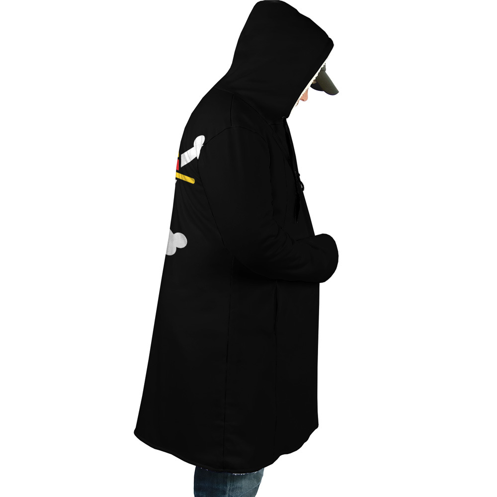 Black Straw Hat Jolly Roger One Piece Dream Cloak Coat