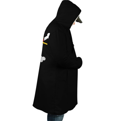 Black Straw Hat Jolly Roger One Piece Dream Cloak Coat