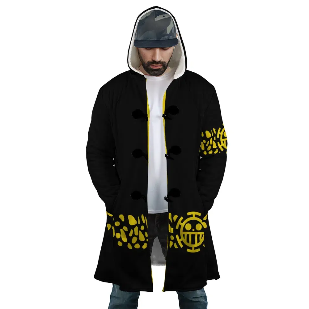 Black Trafalgar D. Water Law Punk Hazard One Piece Dream Cloak Coat