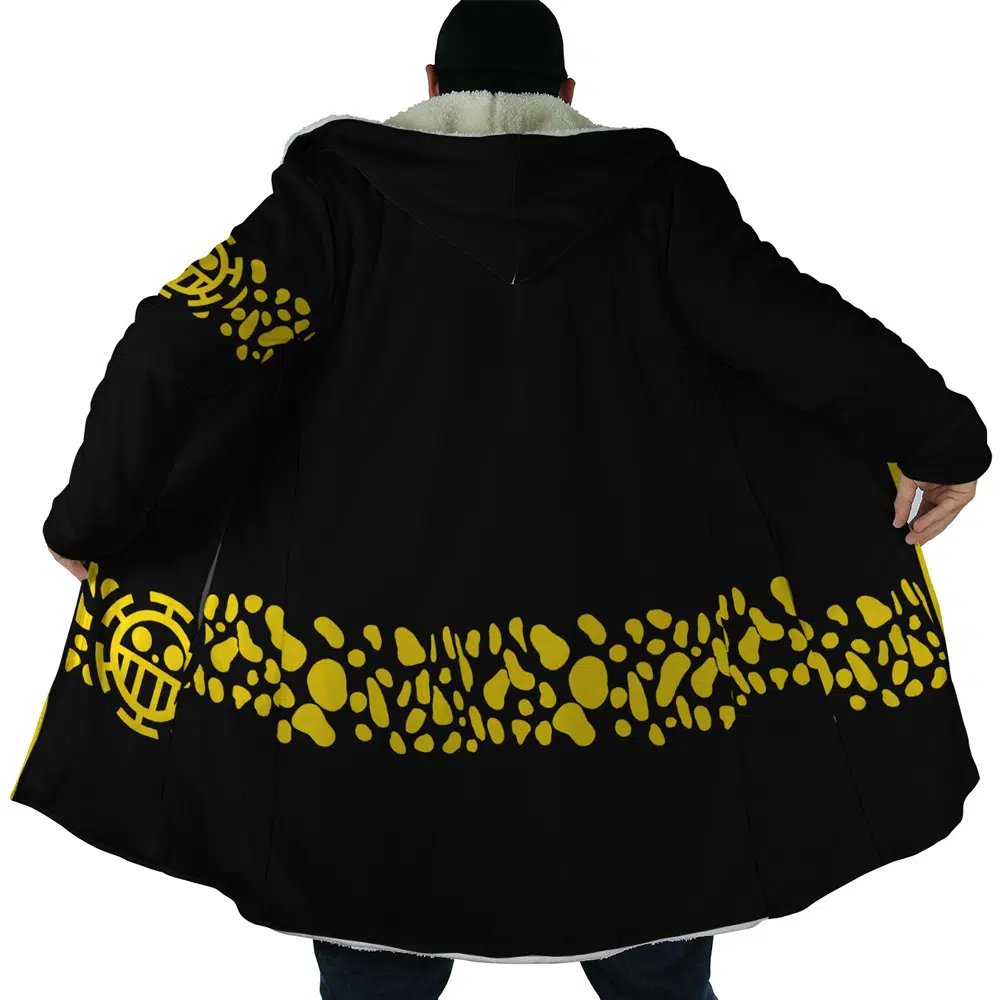Black Trafalgar D. Water Law Punk Hazard One Piece Dream Cloak Coat