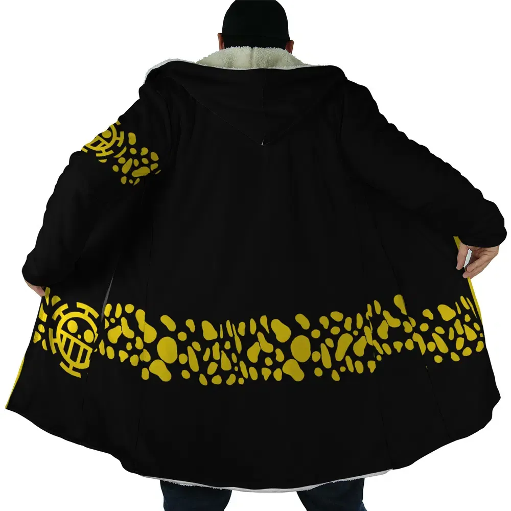 Black Trafalgar D. Water Law Punk Hazard One Piece Dream Cloak Coat