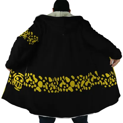 Black Trafalgar D. Water Law Punk Hazard One Piece Dream Cloak Coat