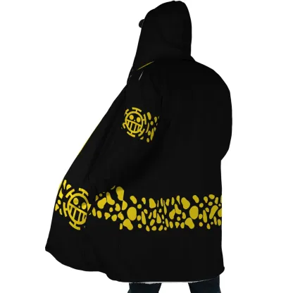 Black Trafalgar D. Water Law Punk Hazard One Piece Dream Cloak Coat