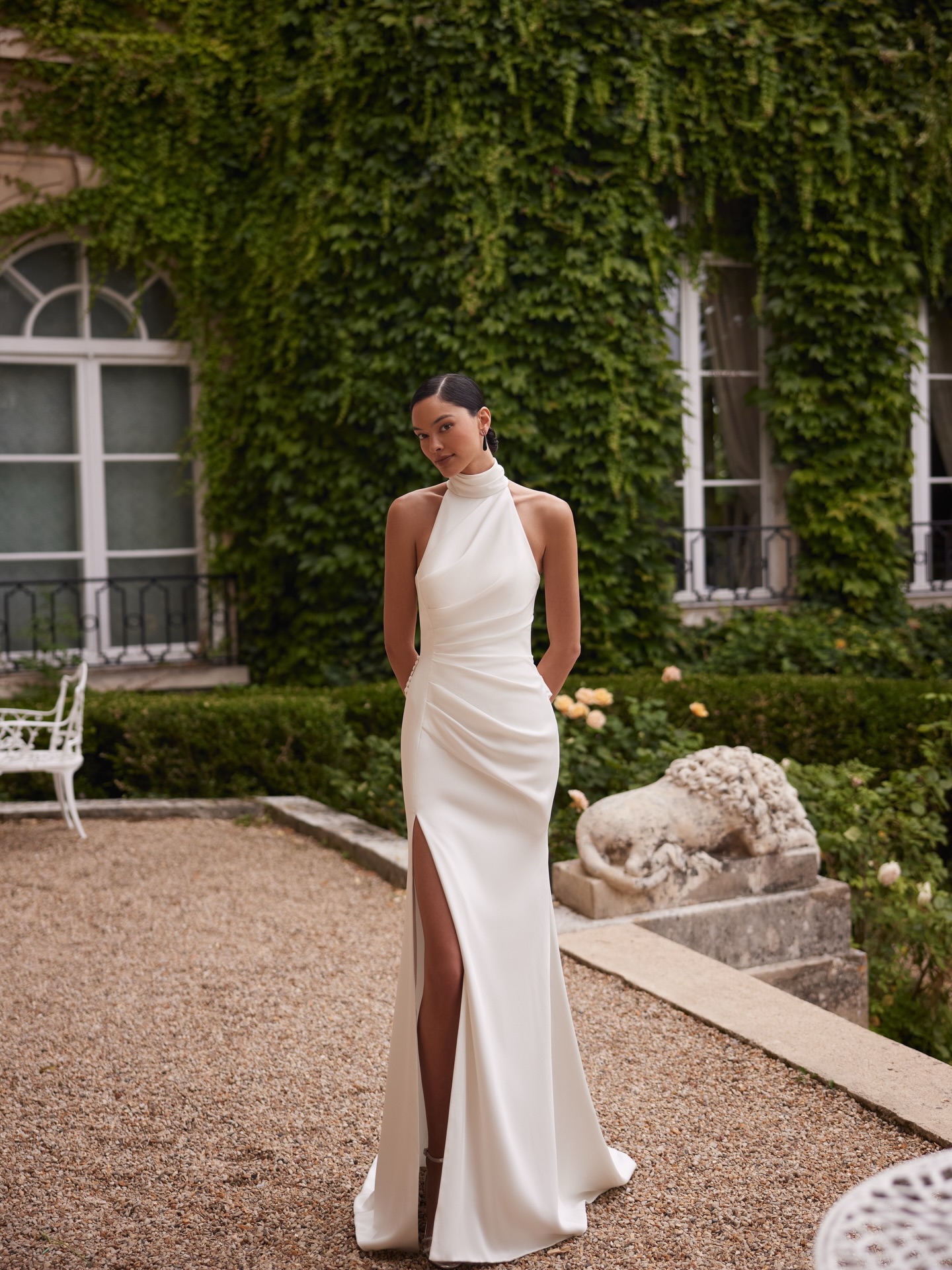 Ayla White Slit Dress