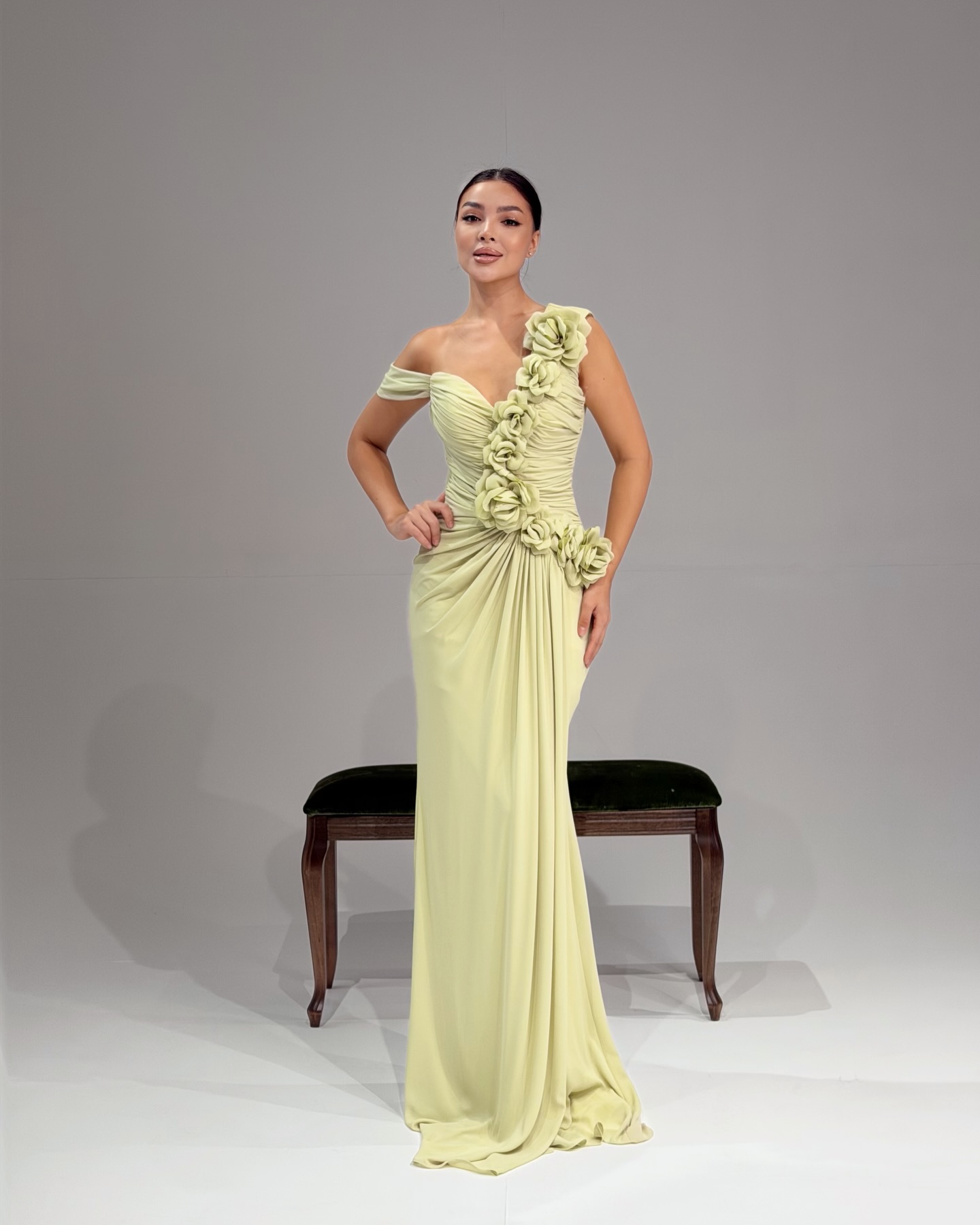 Ayla Yellow V-Neck Dress