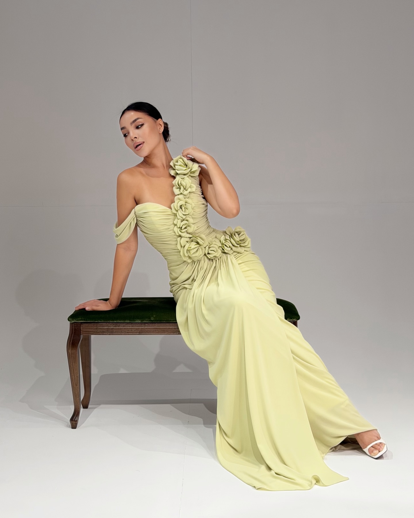 Ayla Yellow V-Neck Dress