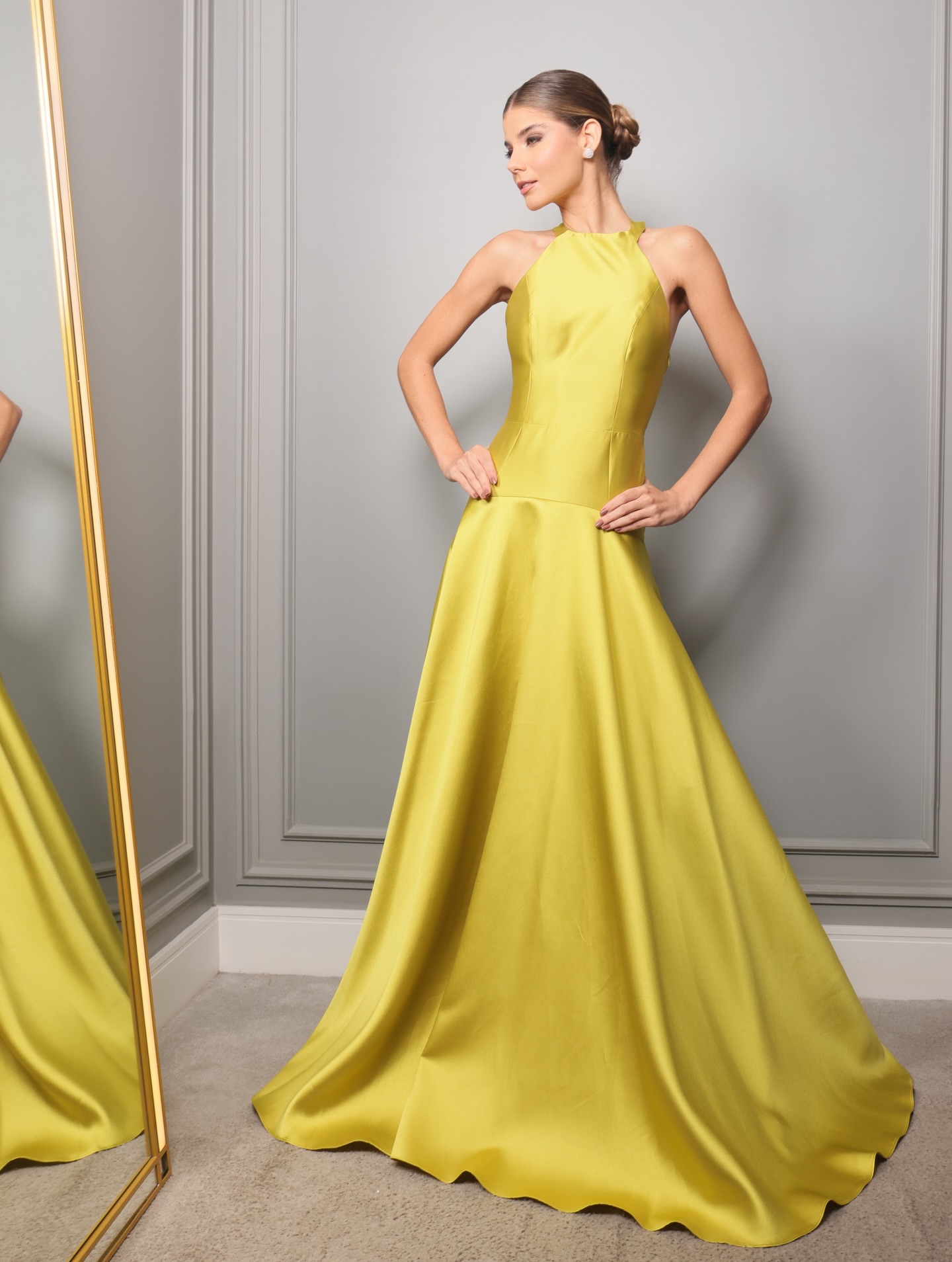 Ayla Green Backless Dress