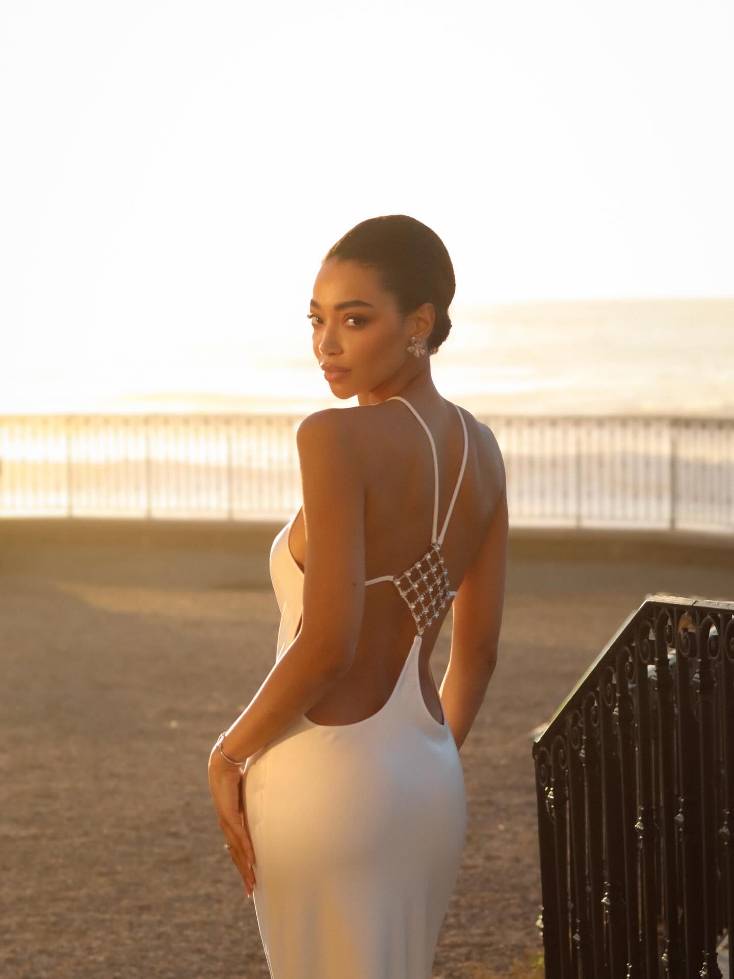 Ayla Gold Backless Dress
