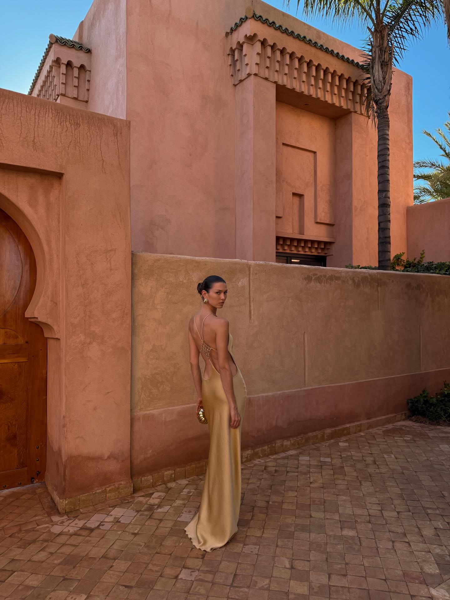 Ayla Gold Backless Dress