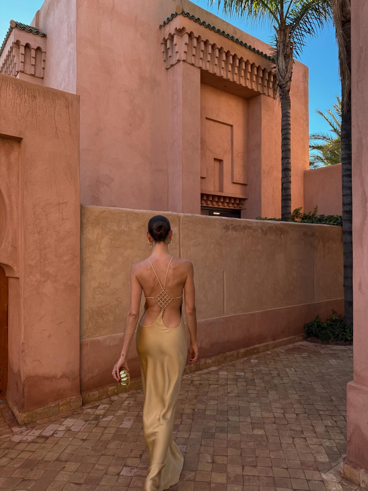 Ayla Gold Backless Dress