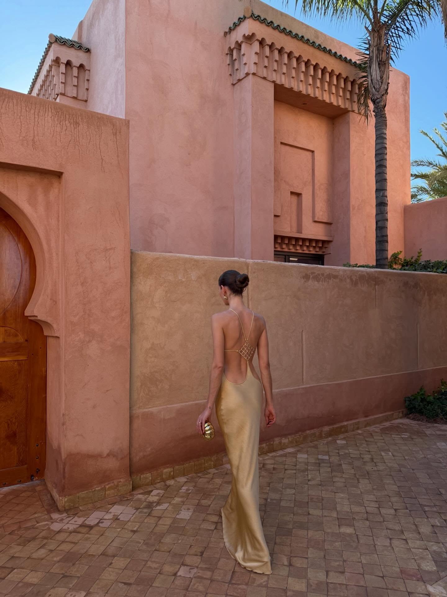 Ayla Gold Backless Dress