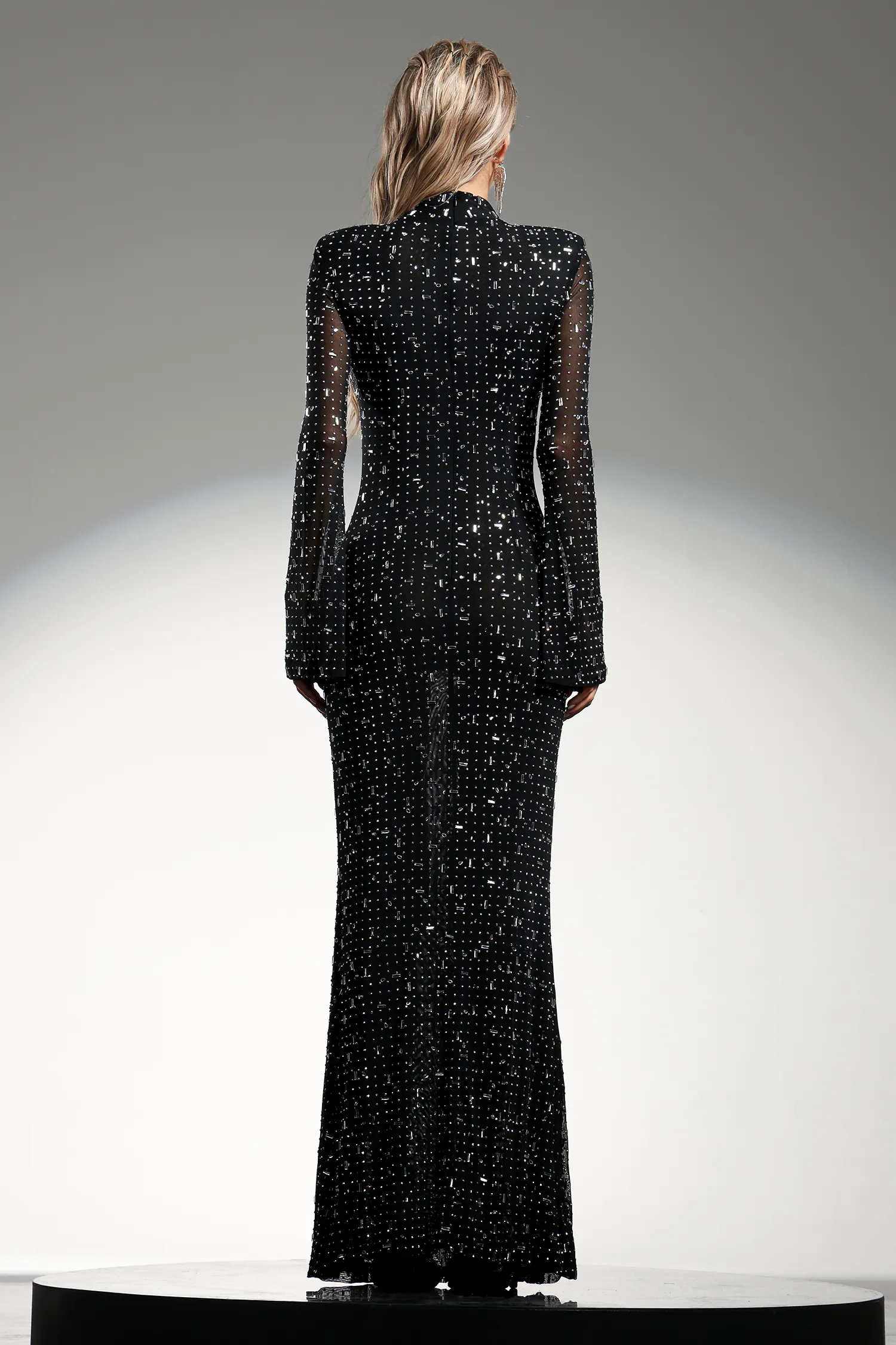 Annabel Black Turtleneck Long Dress