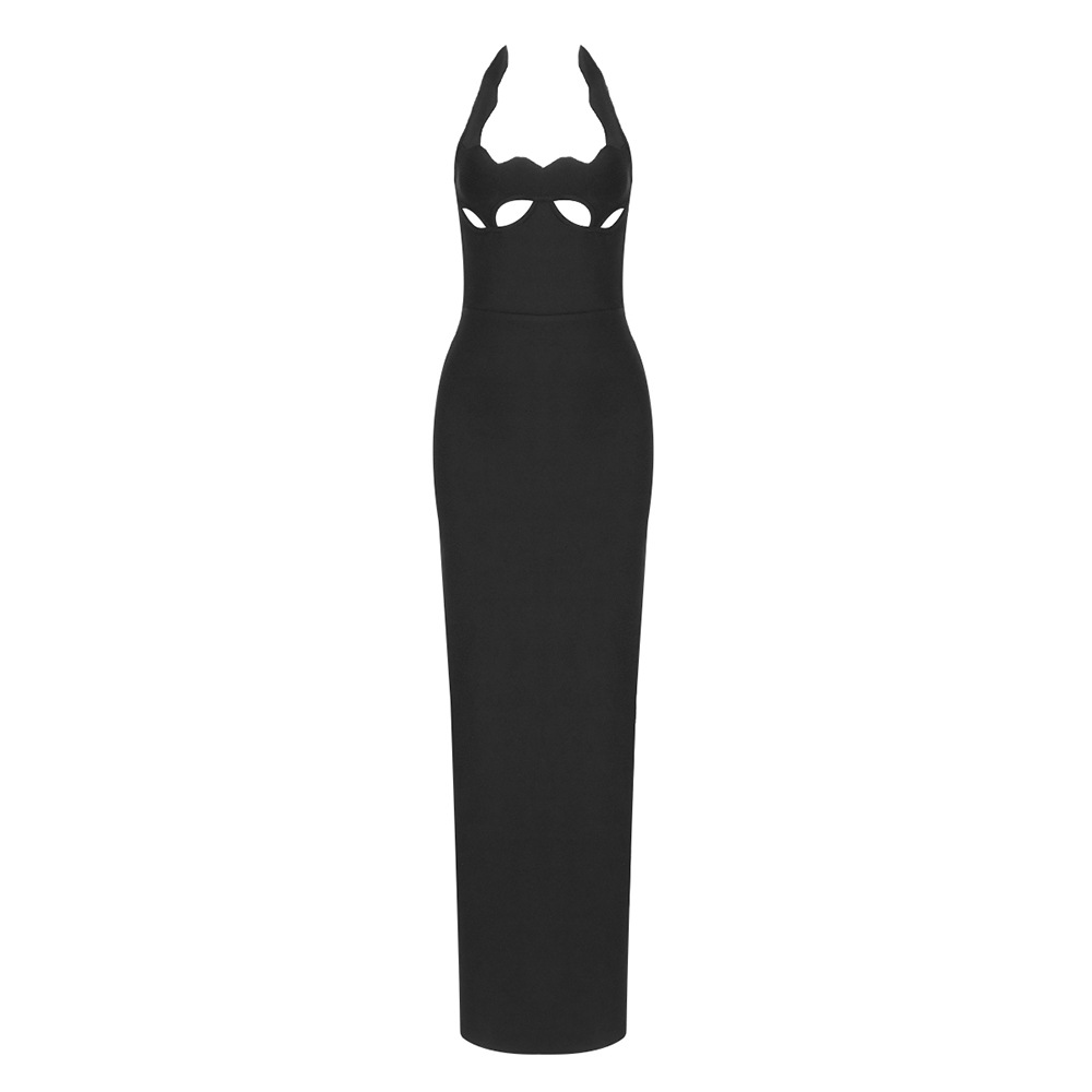 Aliyah halter neck cutout dress