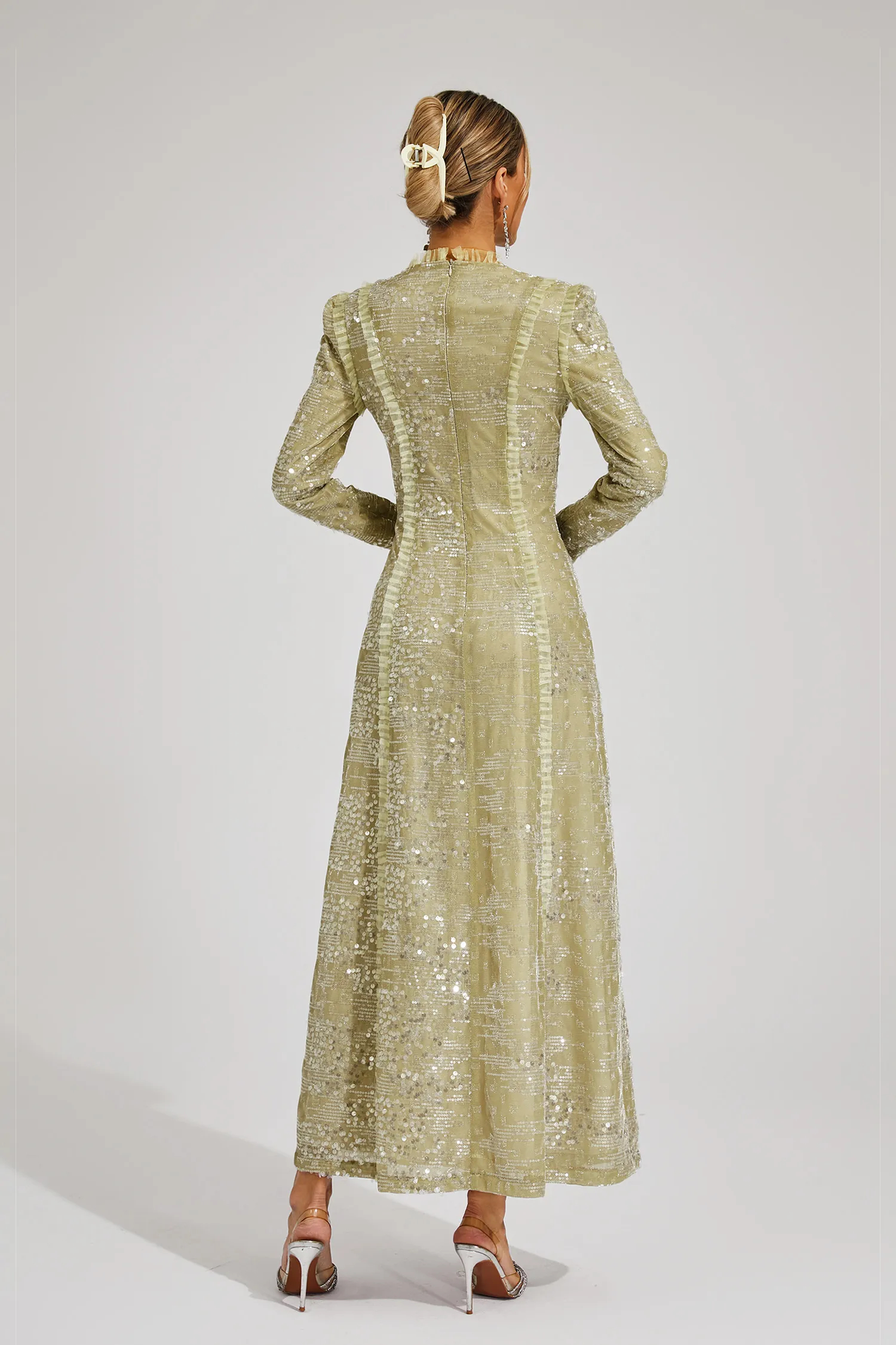 Anaya Long-sleeved high-waisted maxi skirt