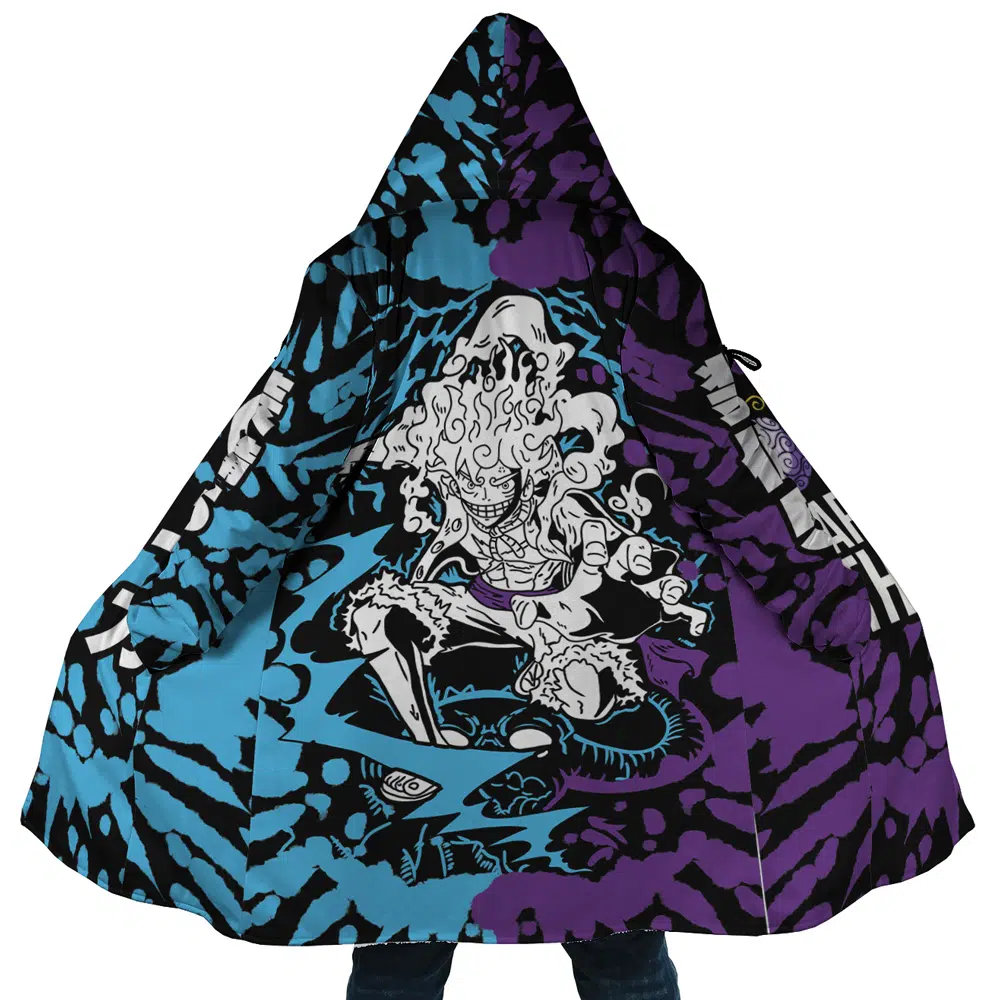 White Luffy Gear 5 Sun God Nika One Piece Dream Cloak Coat