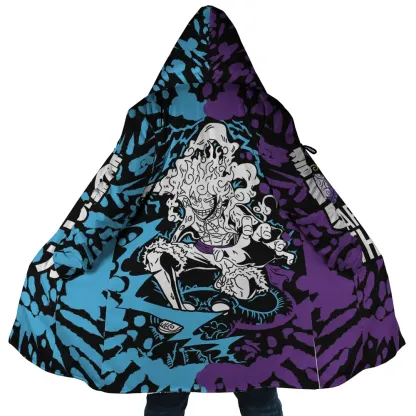 White Luffy Gear 5 Sun God Nika One Piece Dream Cloak Coat