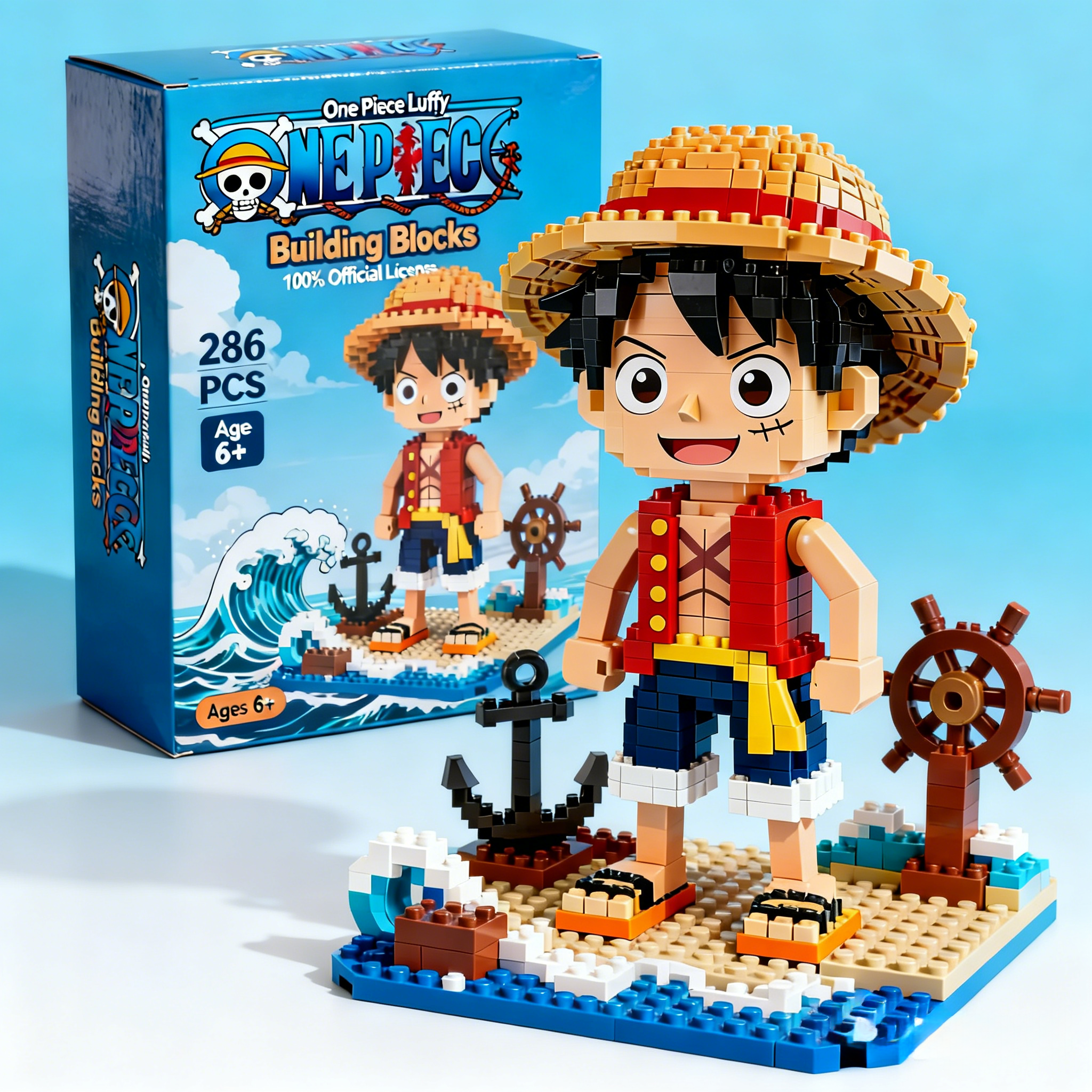 Monkey D. Luffy Pirate Ship Building Blocks Set – Anime Collectible Display Model