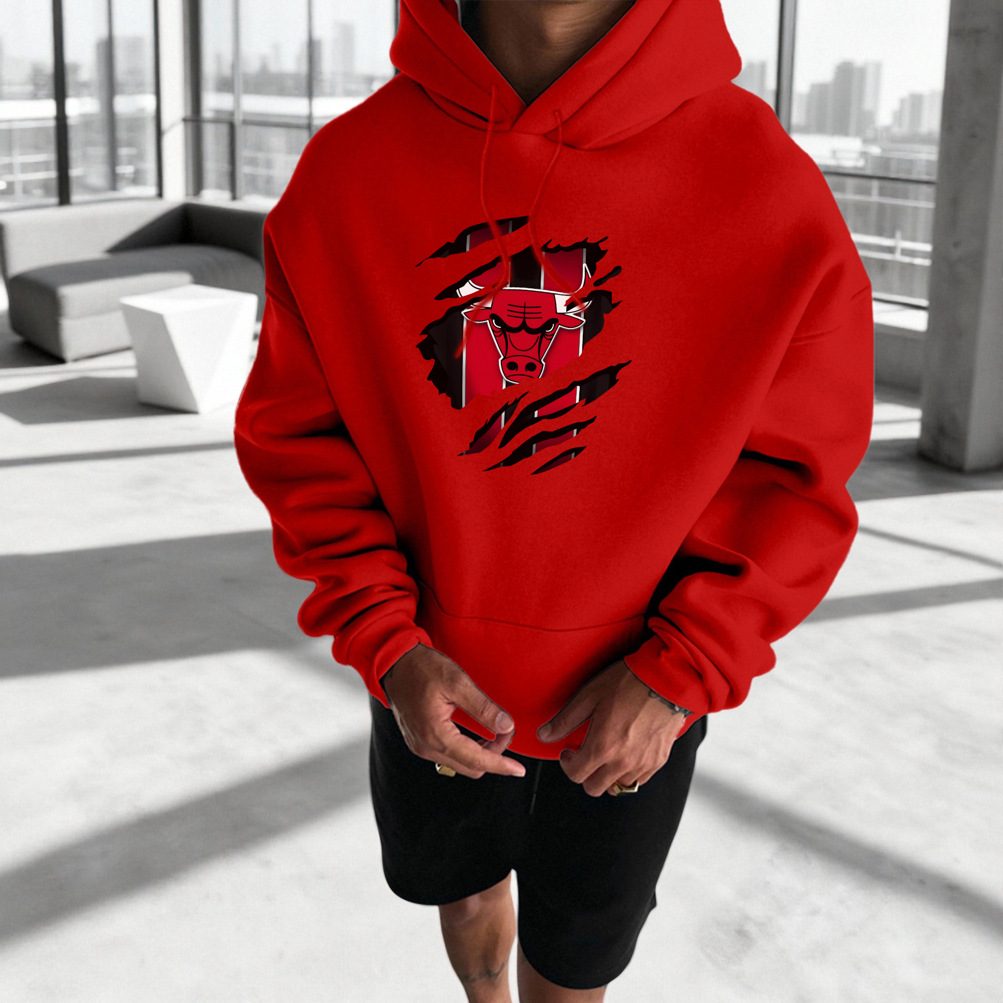 Unisex Graphic Streetwear Vintage Plush Hoodie