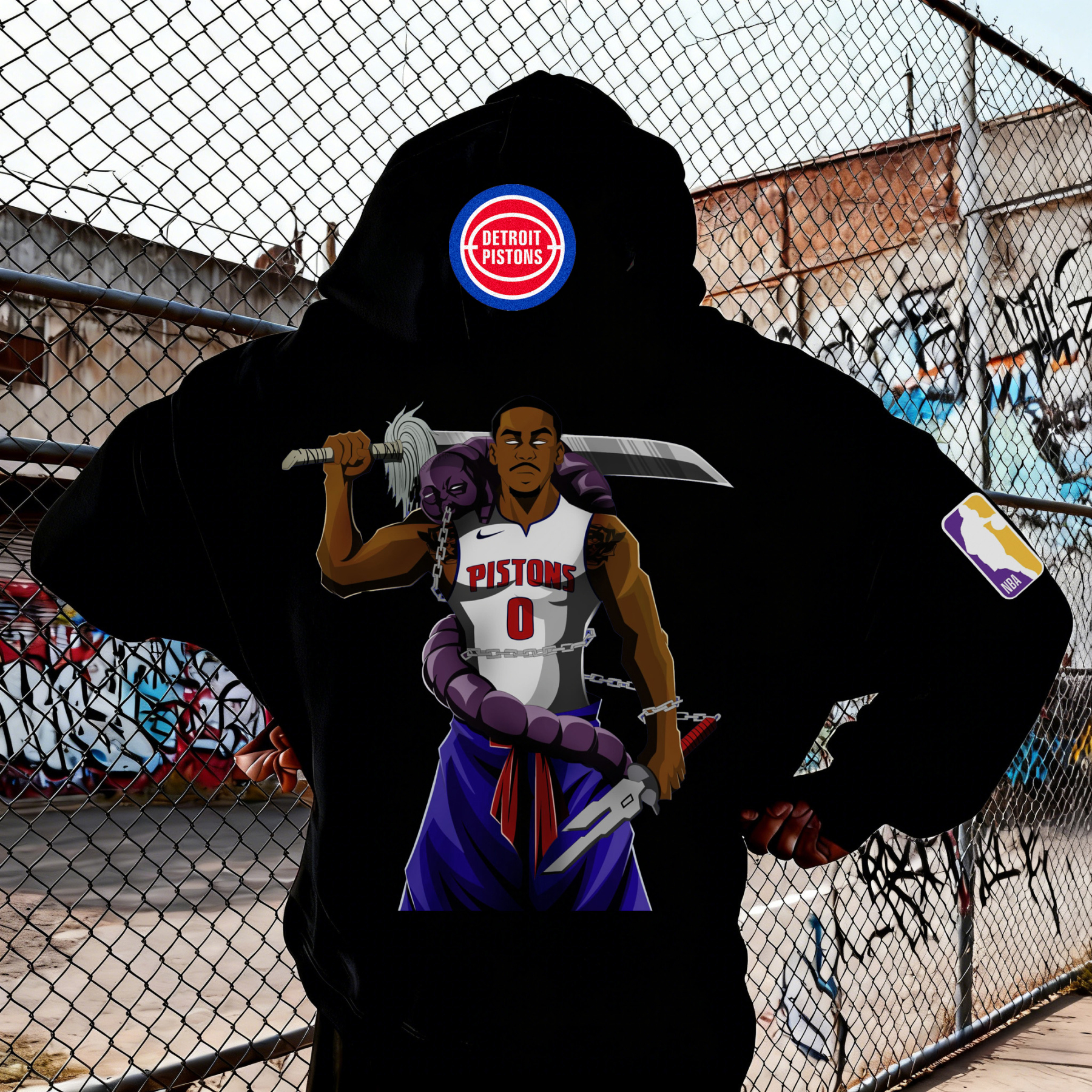 Anime Pistons Sorcerer Assassin Graphic Streetwear Pullover Hoodie