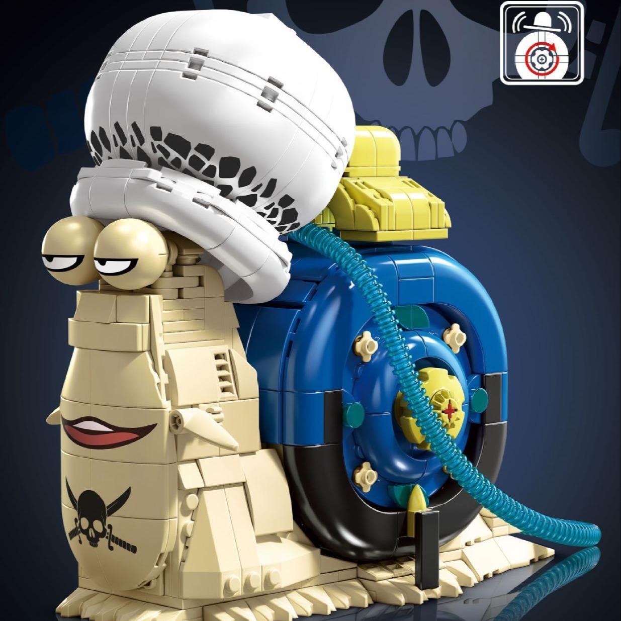 573pcs One Piece Phone Bug Building Blocks, 3D Puzzle Model Kit, Boy Engineering Toy, Anime Fan Gift, Surprise Present for Anime Boys