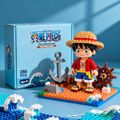 Monkey D. Luffy Pirate Ship Building Blocks Set – Anime Collectible Display Model