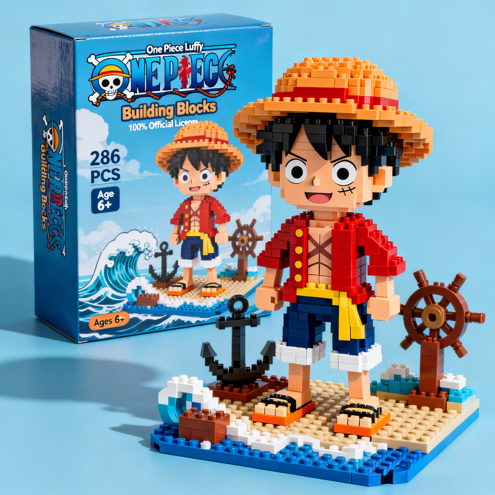 Monkey D. Luffy Pirate Ship Building Blocks Set – Anime Collectible Display Model