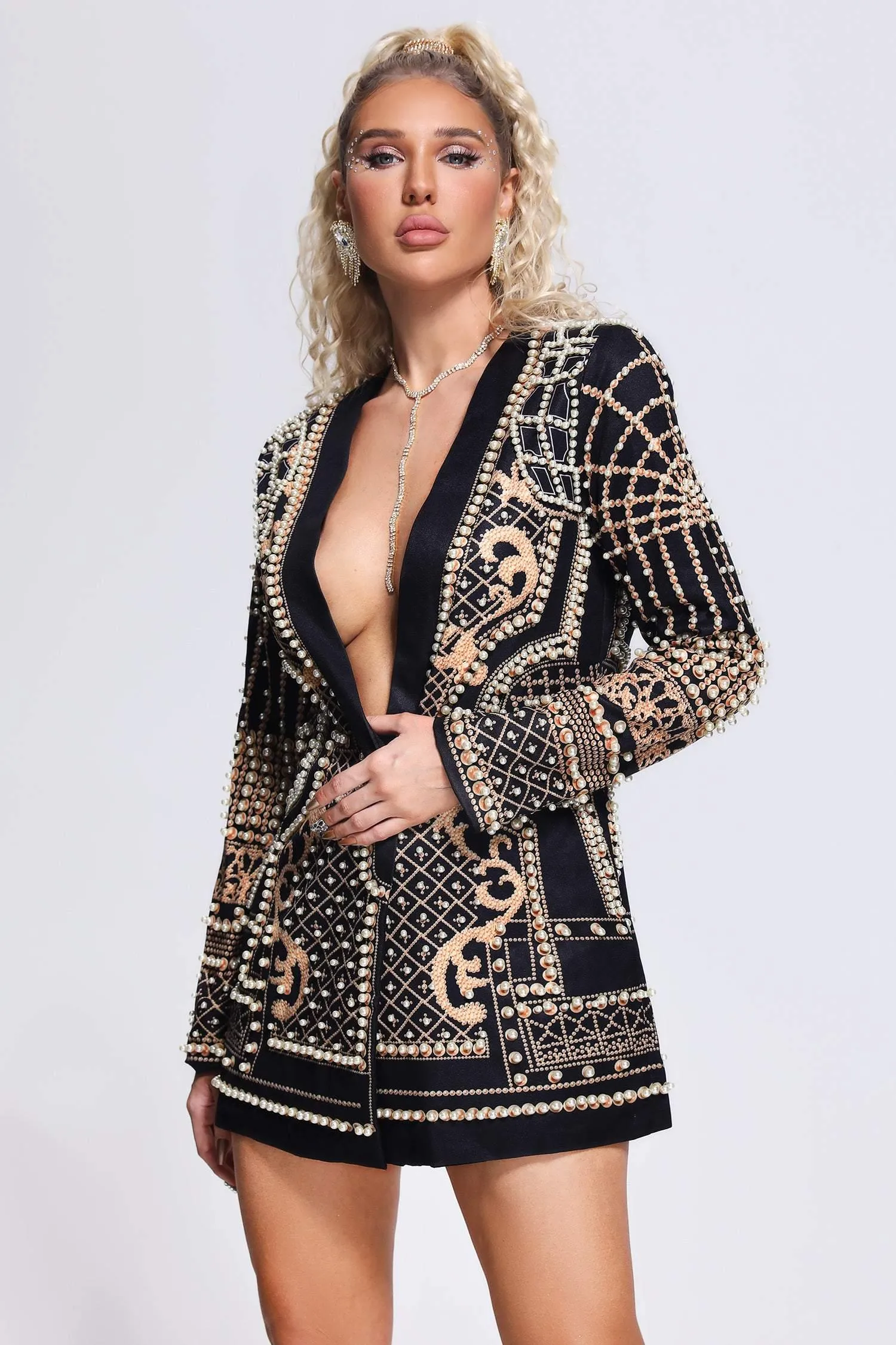 Anaya  Pearl suit dress
