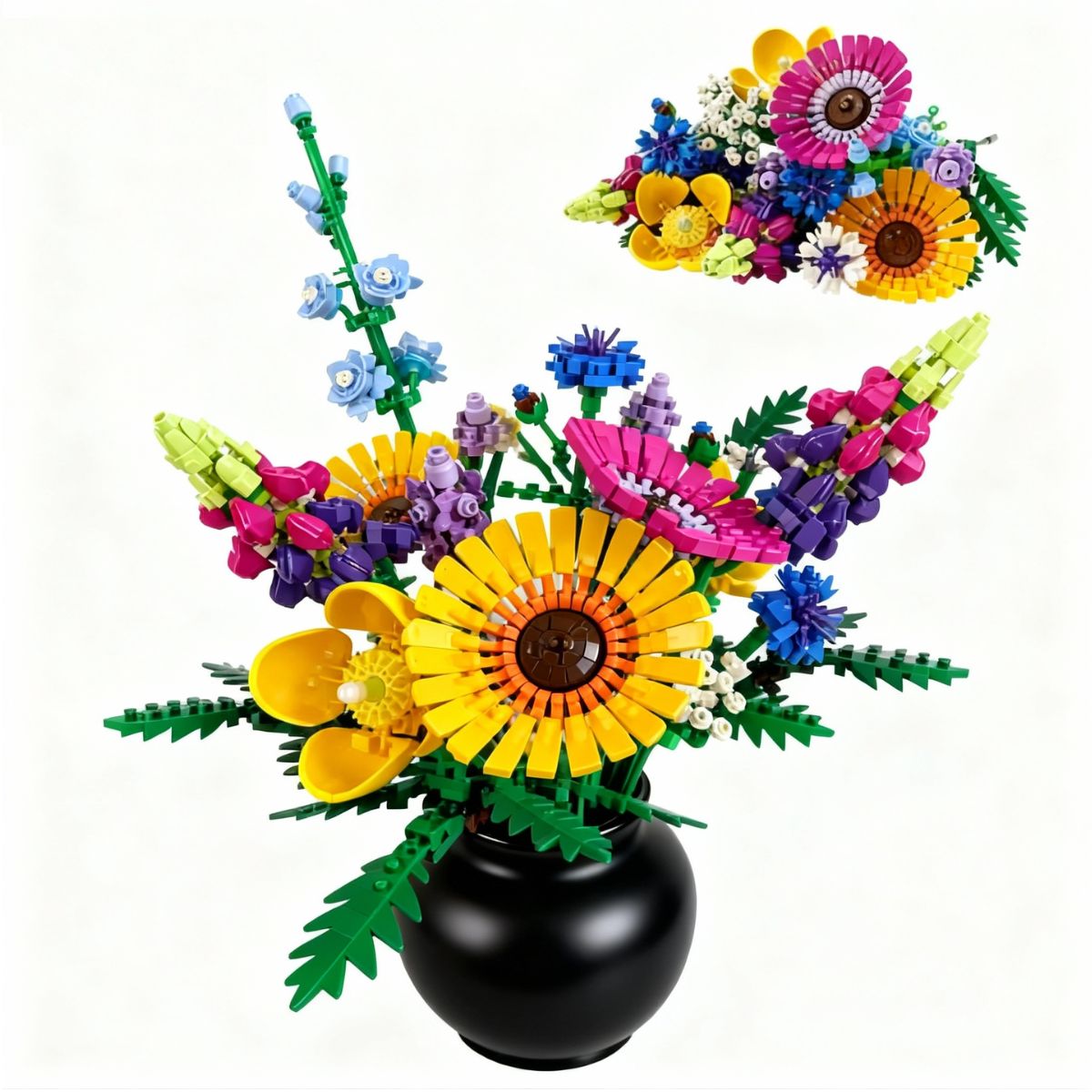 Fomantic Flower Bouquet Rose Orchid Building Block Bricks Toy DIY Potted Illustration Holiday For Girlfriend Gifts 939PCS Bricks