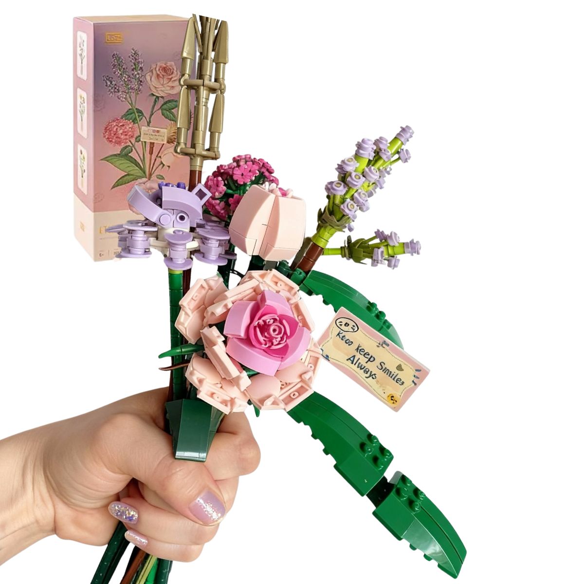 Mini Bricks Flower Bouquet Building Sets, Artificial Flowers, DIY Unique Decoration Home, 547 Pieces Botanical Collection for Gift