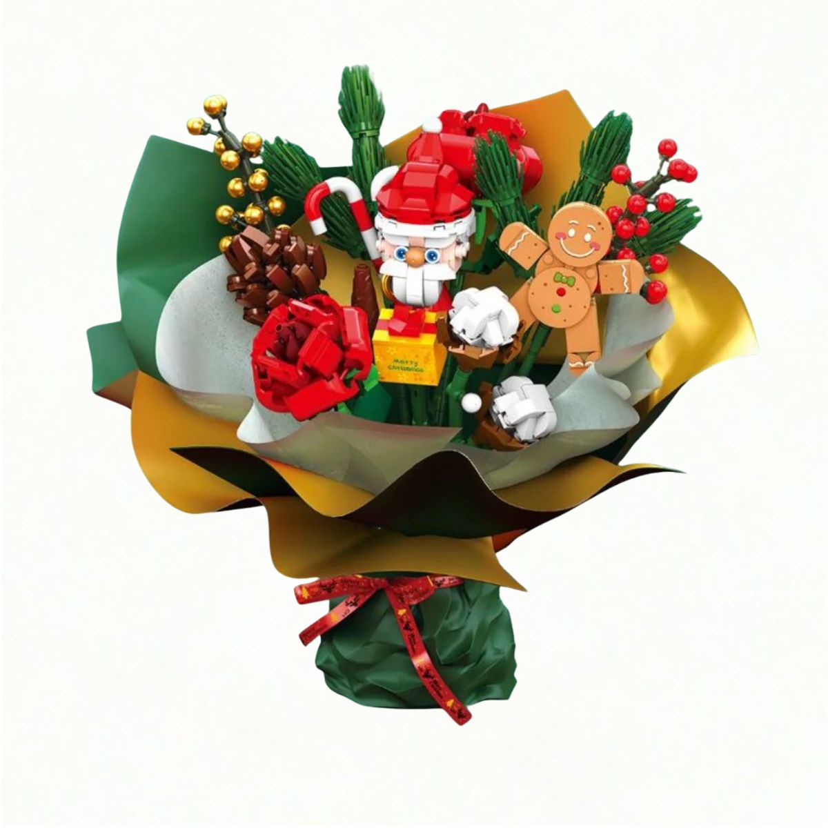 2024 Advent Calendar 24 Days Flower Bouquet Building Block Christmas Countdown Calendar,Artificial Wildflower Botanical Collection