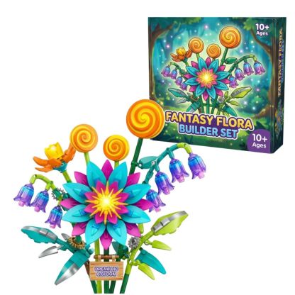 Flower Bouquet Bricks with LED lighting Kit, compatible with 10280 for Adults 856PCS