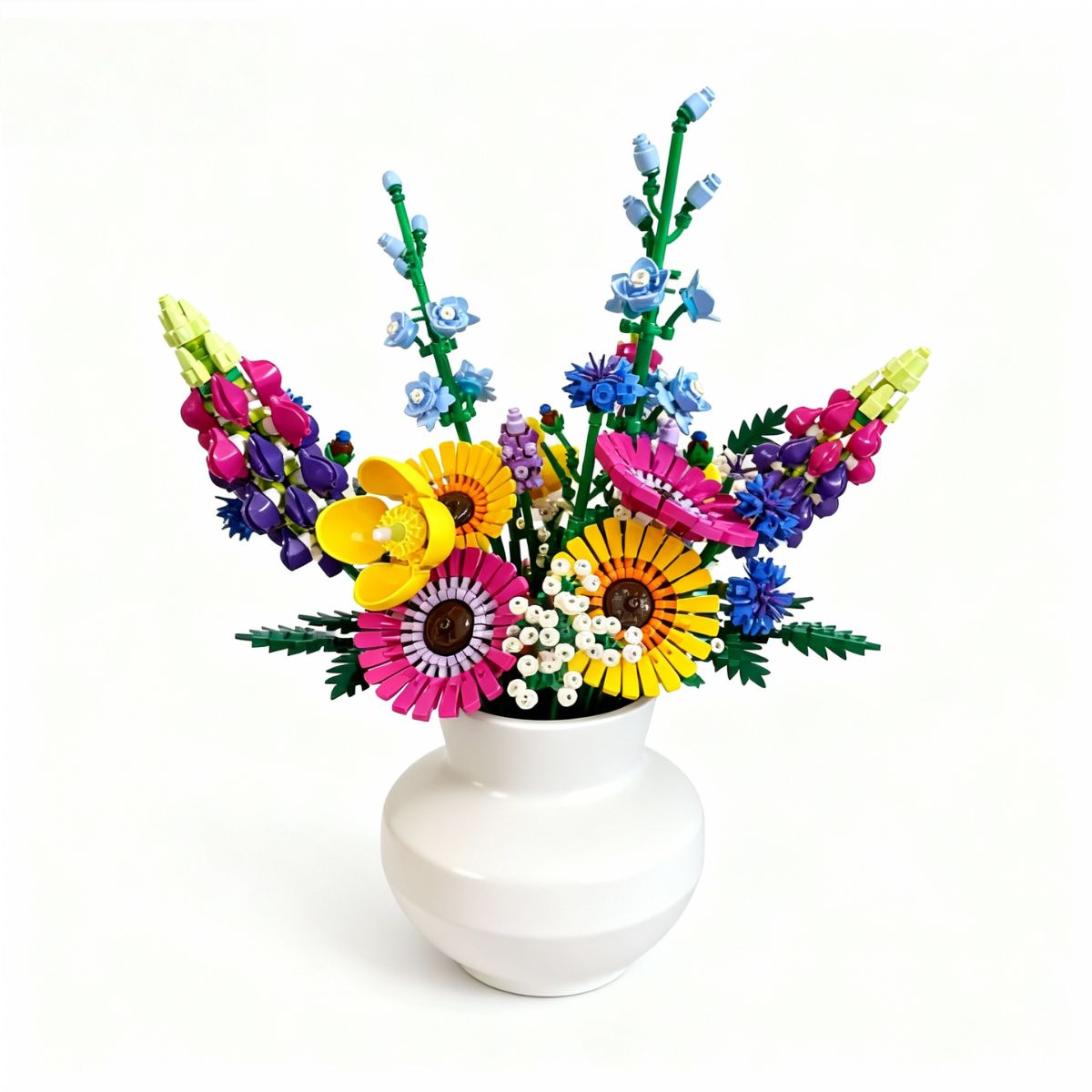 Fomantic Flower Bouquet Rose Orchid Building Block Bricks Toy DIY Potted Illustration Holiday For Girlfriend Gifts 939PCS Bricks