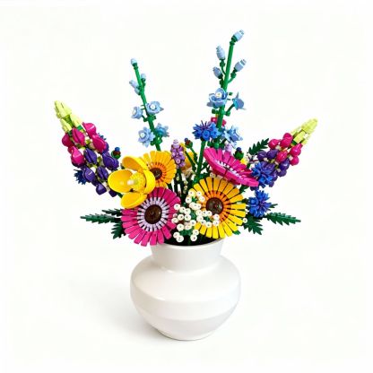 Fomantic Flower Bouquet Rose Orchid Building Block Bricks Toy DIY Potted Illustration Holiday For Girlfriend Gifts 939PCS Bricks