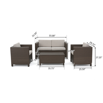 Puerta 4pc Set Outdoor Sofa