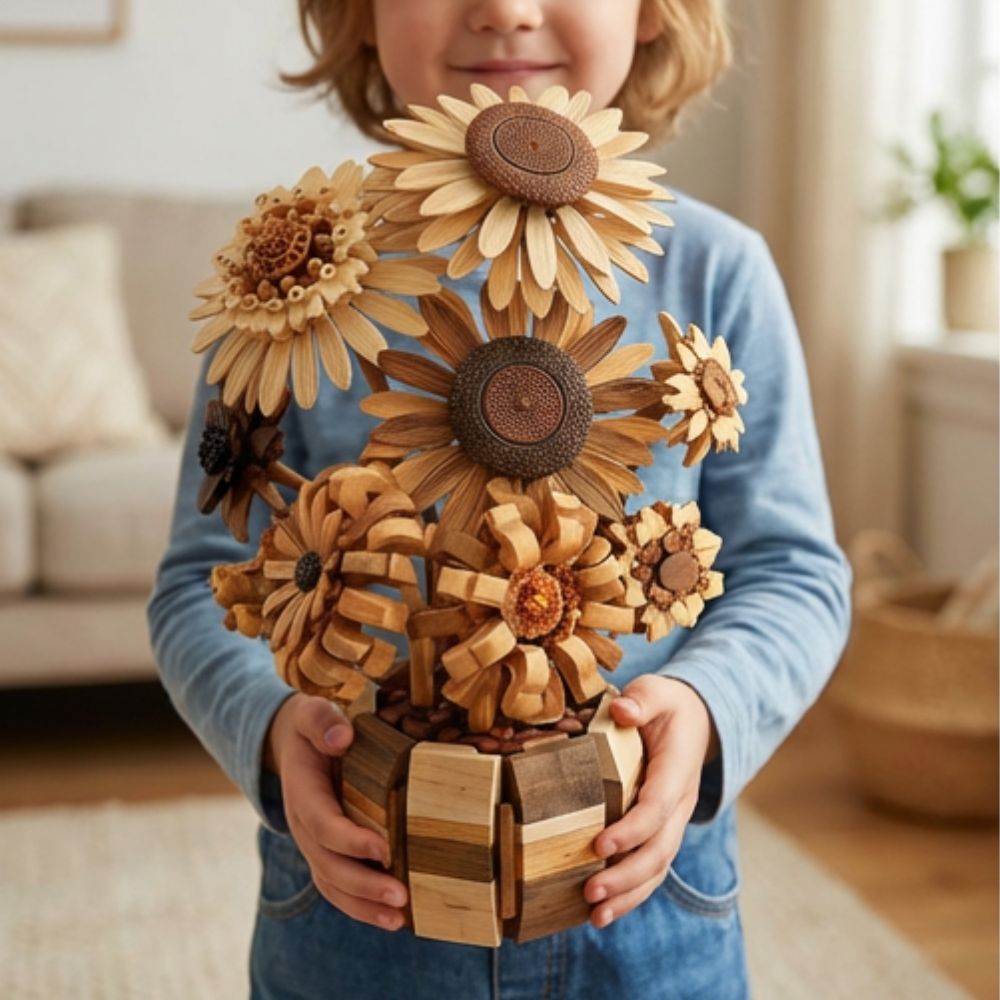 Sunflower Building Set Flowers with Vase Van Gogh Botanical Collection 1009pcs Compatible with Lego Ideal for Home and Office Decor Art Lover's  Gift