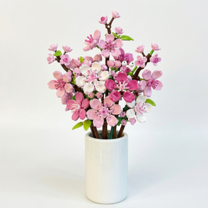 Simulation bouquet building block flower romantic pink flower decorationFlower Bouquet Bricks for Adults 704pcscs