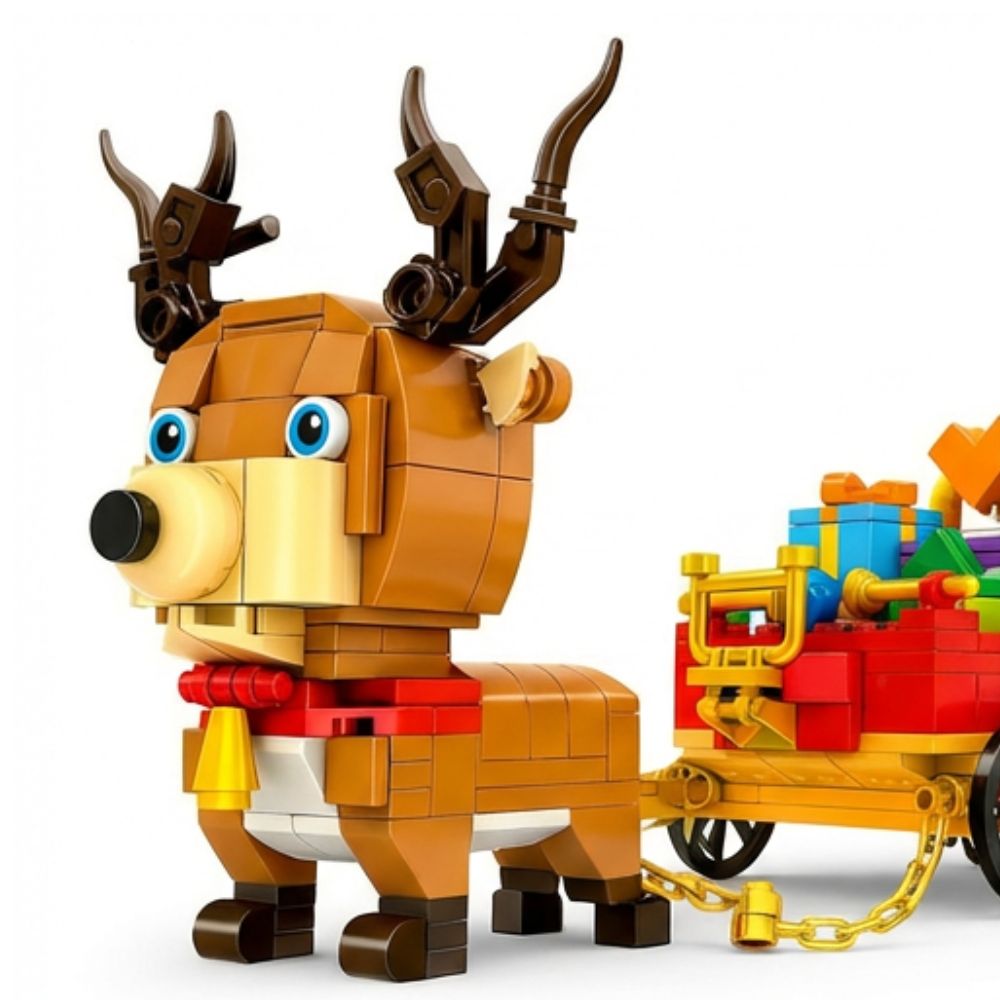 Christmas Building Sets, 478Pcs Christmas Reindeer, Tree, Gift Car Blocks Bricks Set for 6+ Kids Boys Girls Birthday Xmas Gifts