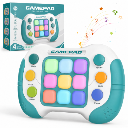 Fast Push Bubble Game Console, Handheld Electronic Memory Game with Lights, Reflex Training Fidget Toy for Kids, Birthday Gift