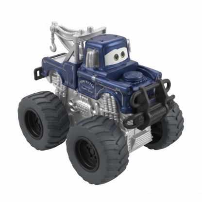 Cars Mater Diecast Monster Truck - Custom Blue Edition, 3.5-inch Large Wheel Toy, Kids Ages 3+