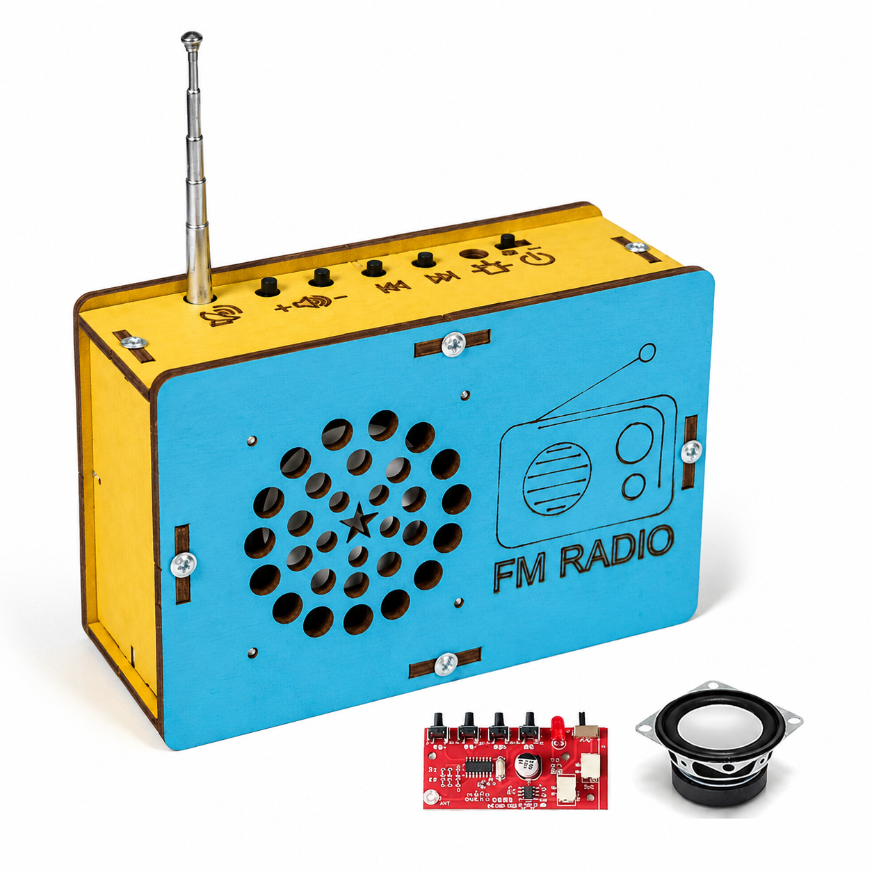 DIY FM Radio STEM Science Kit for Kids Ages 5-14, Electronics Engineering Building Toy with Functional Radio