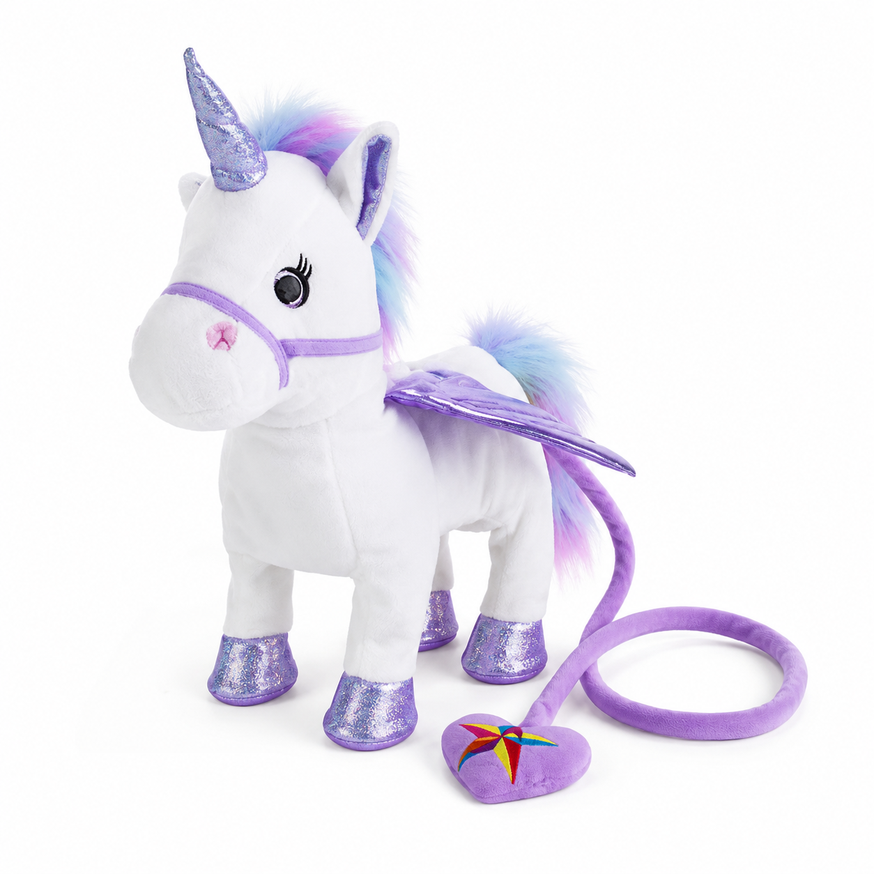Interactive Unicorn Plush Toy with Walking, Singing & Music, Electronic Stuffed Pony for Kids