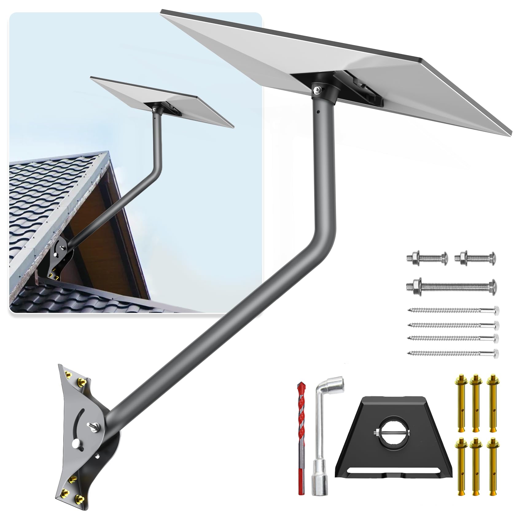 Starlink Gen 3 Mount,66cm Wall Mount/Roof Mount Compatible with V3 Starlink Standard Dish,Adjustable Mounting Kit