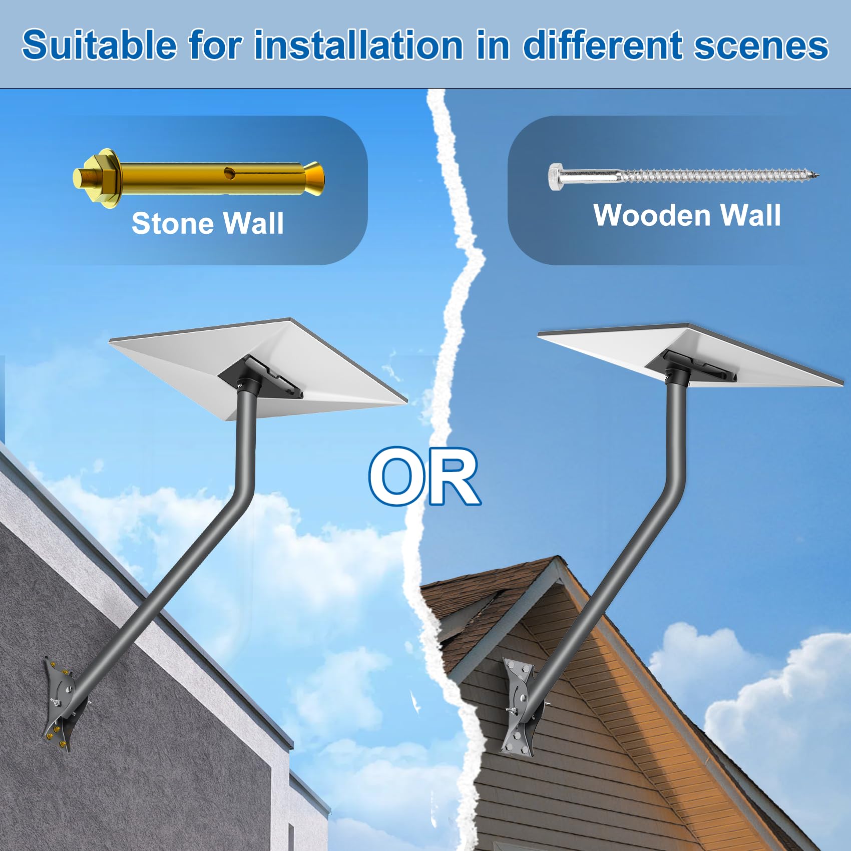 Starlink Gen 3 Mount,66cm Wall Mount/Roof Mount Compatible with V3 Starlink Standard Dish,Adjustable Mounting Kit