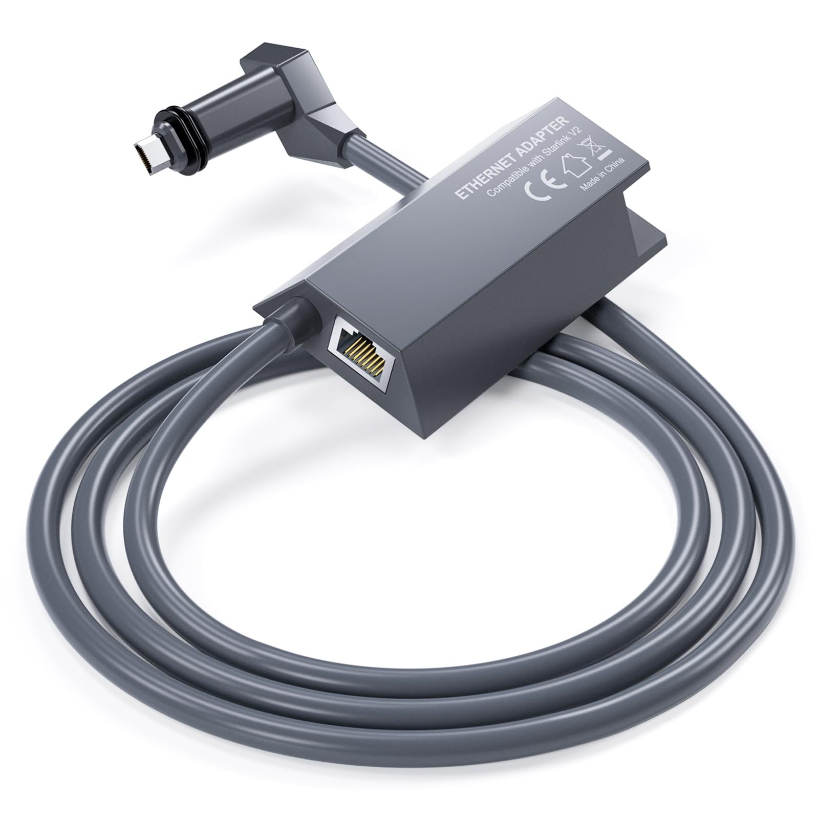 Starlink Ethernet Adapter Gen 2 Rectangular Satellite V2 Fast Stable Connection Standard Actuated Wired Network