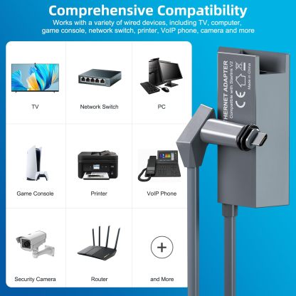 Starlink Ethernet Adapter Gen 2 Rectangular Satellite V2 Fast Stable Connection Standard Actuated Wired Network
