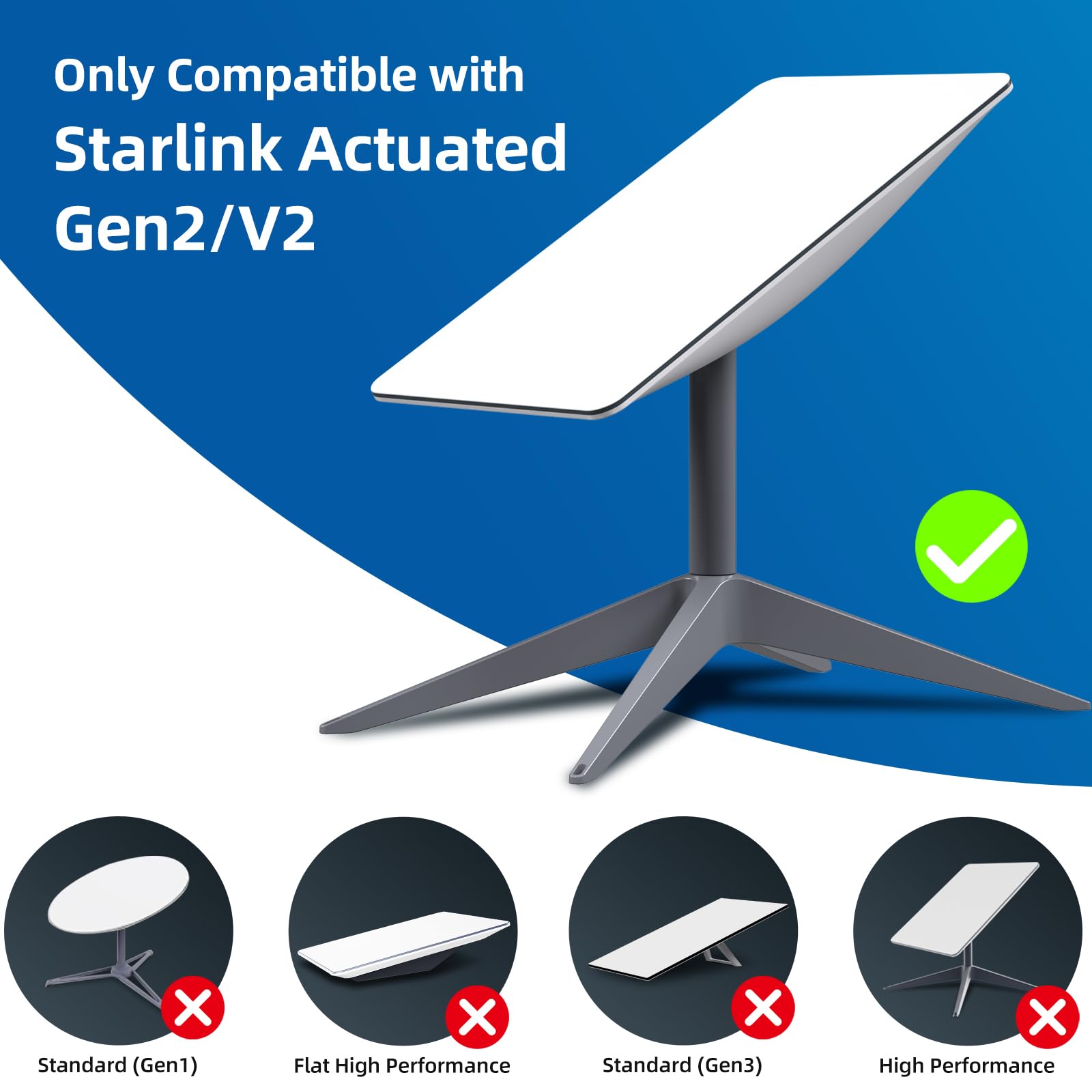 Starlink Ethernet Adapter Gen 2 Rectangular Satellite V2 Fast Stable Connection Standard Actuated Wired Network