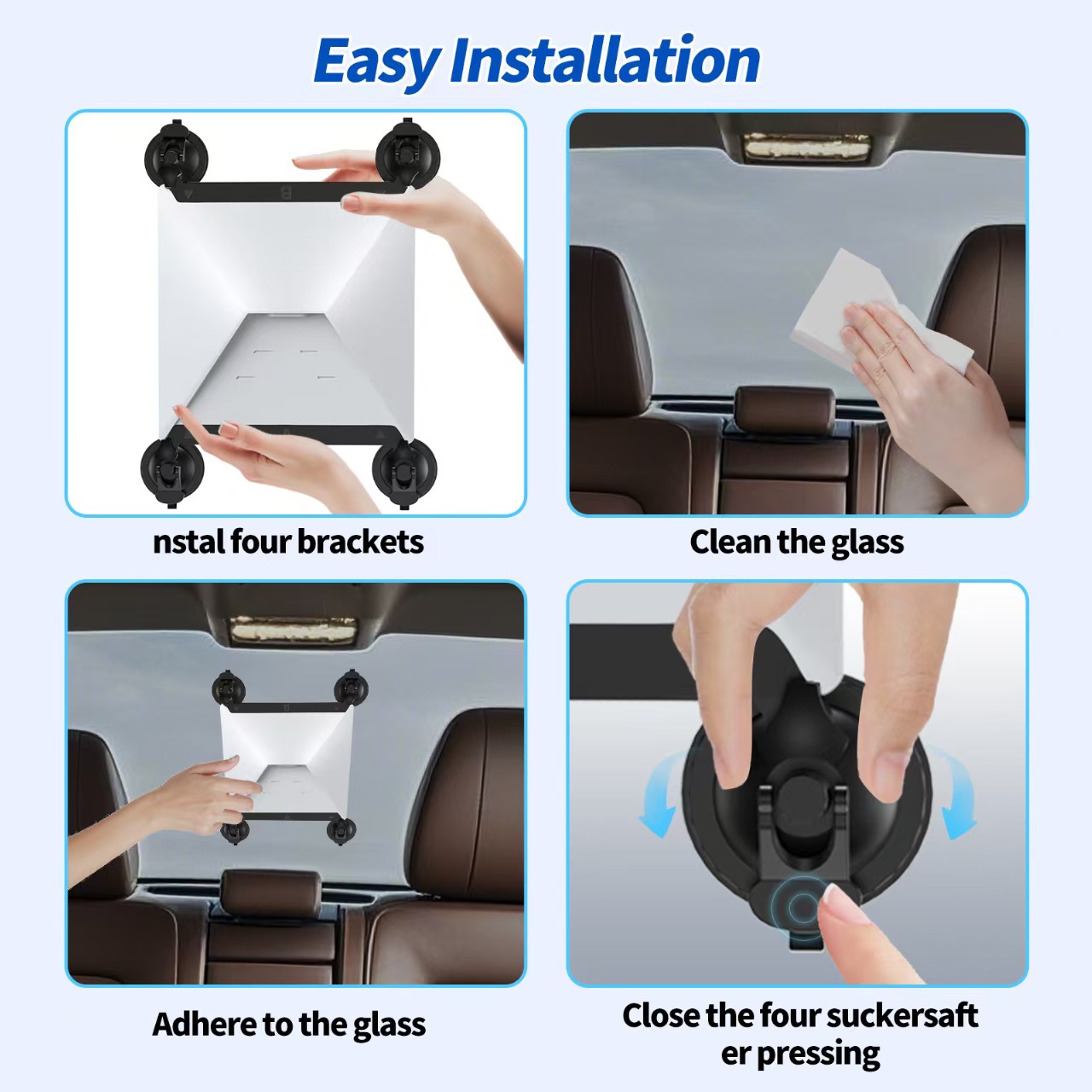 Starlink Mini Car Mount  Sunroof Suction Cup  inside  Car Windows and Sunroofs Ensures Stable Satellite Signal While Driving Strong Suction Design