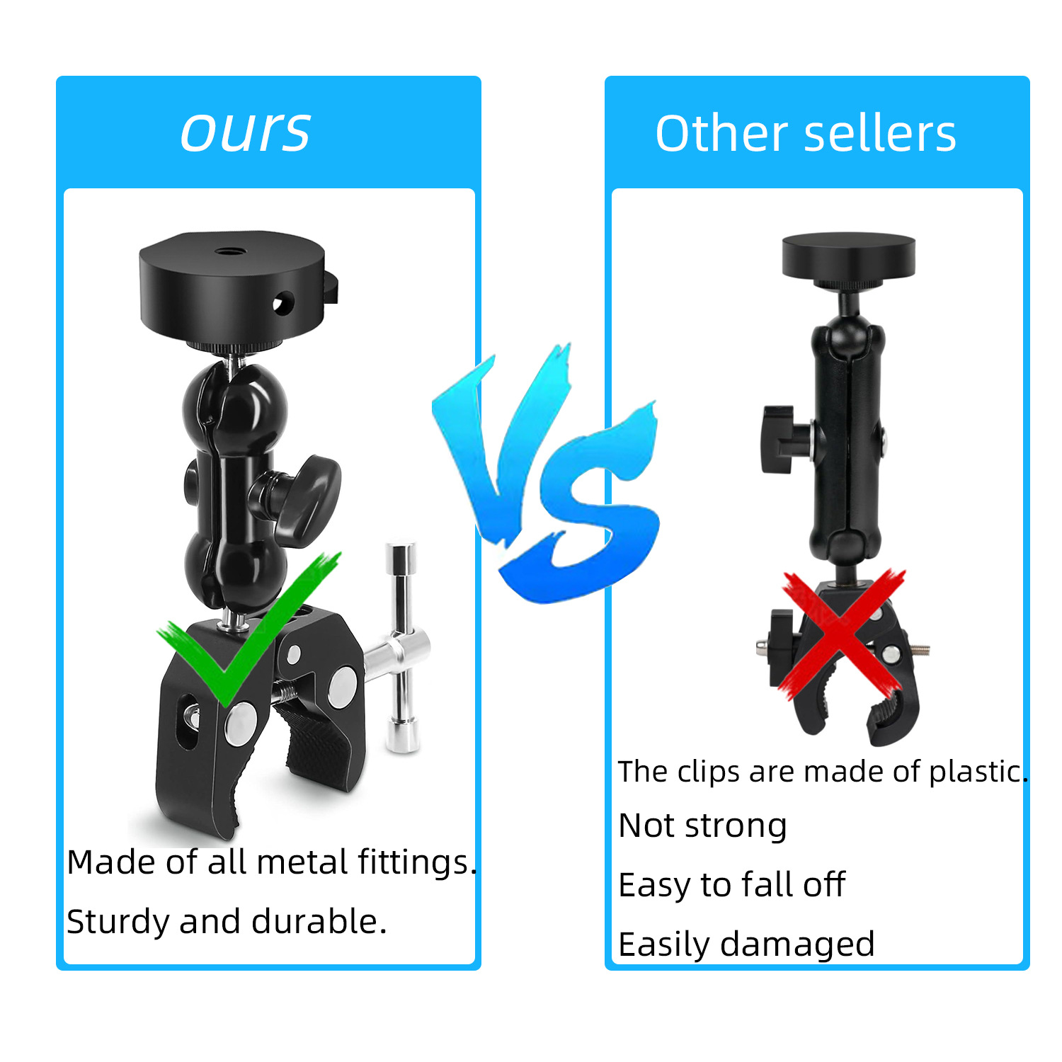 Starlink Mini Adjustable Aluminum Alloy Bracket for Handrails RVs Pole Rails Camps Accessories Kits